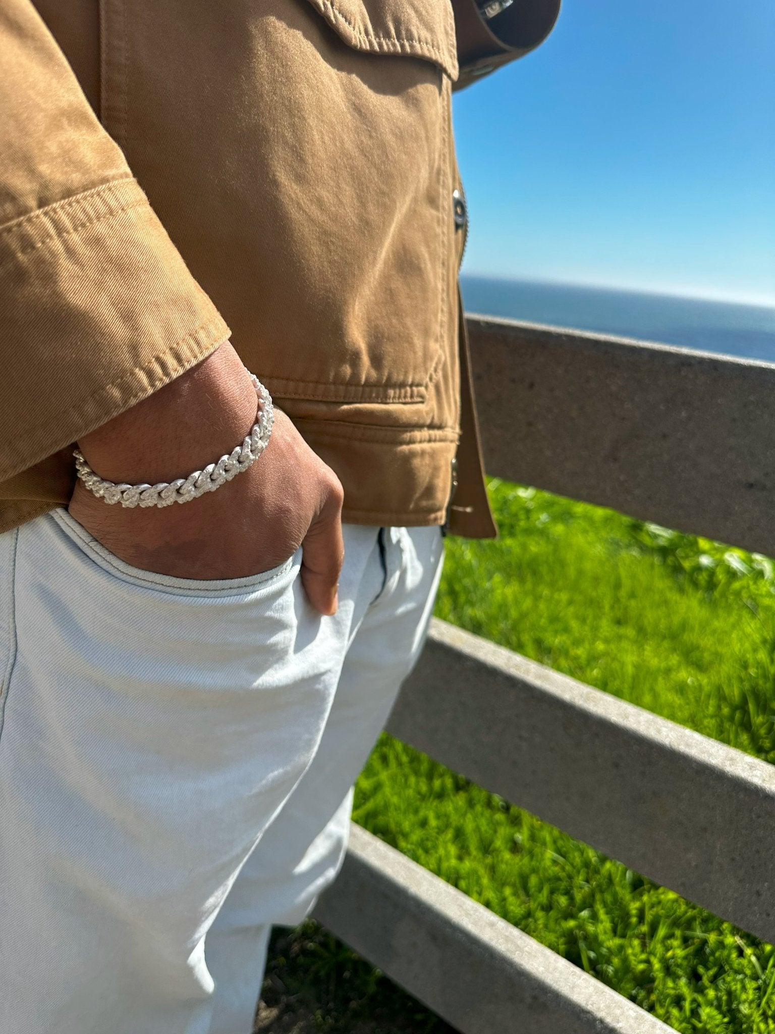 10 mm Rose cuban link bracelet - Hyperbolic studio