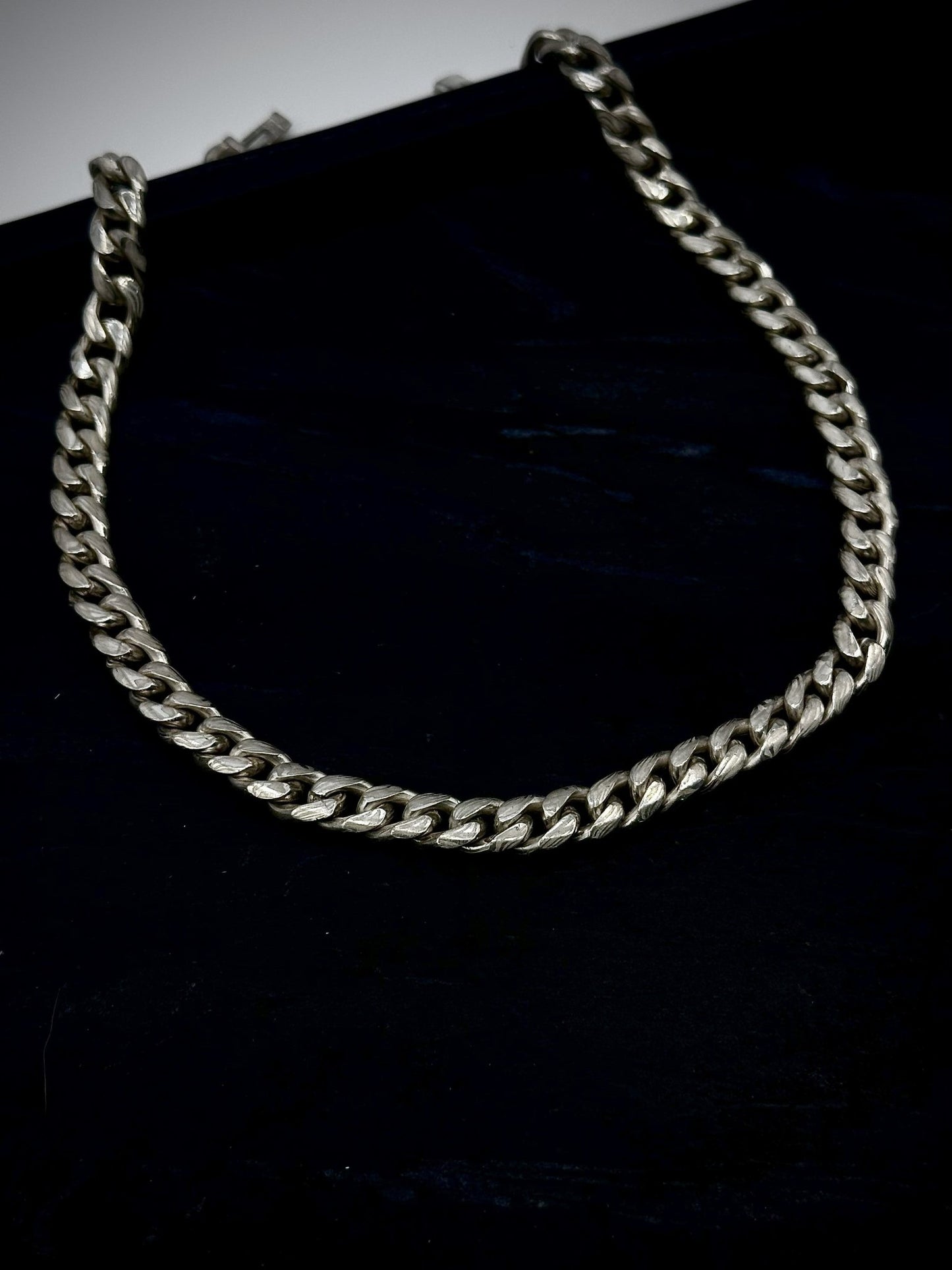 10mm Mokume Gane Cuban link. Silver - Platinum alloy/ .999fine silver - Hyperbolic studio