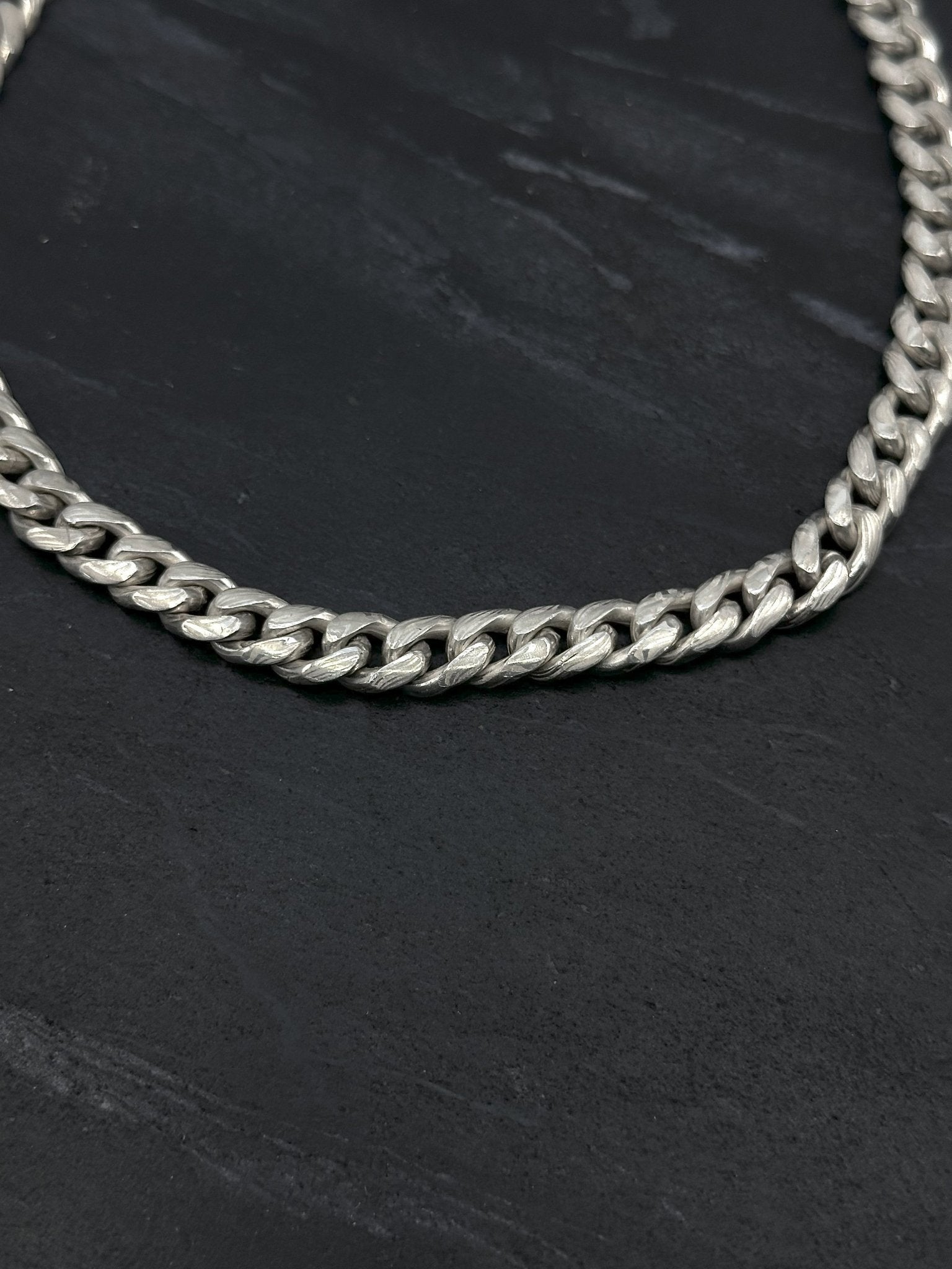 10mm Mokume Gane Cuban link. Silver - Platinum alloy/ .999fine silver - Hyperbolic studio