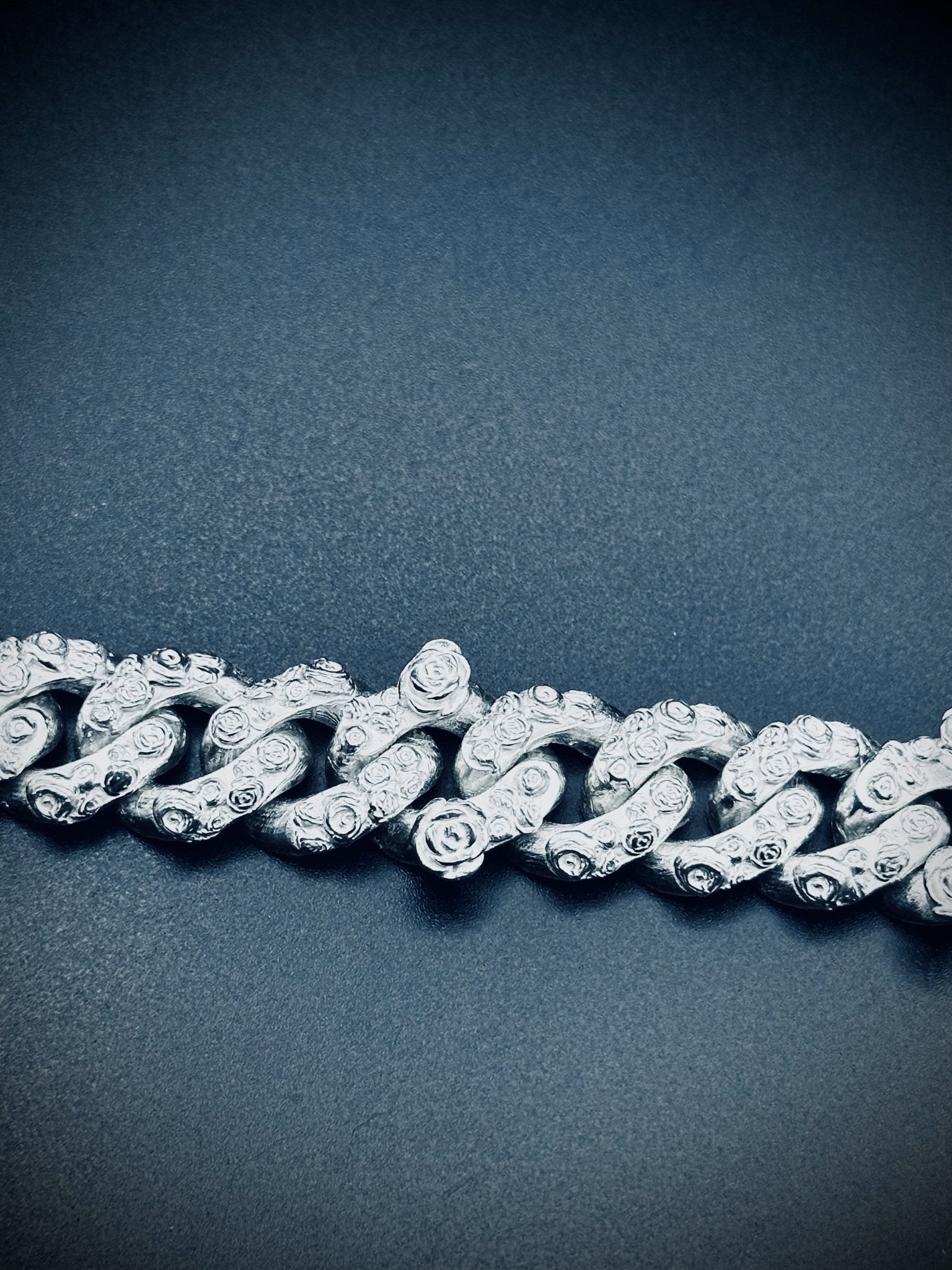 15mm Rose cuban link - Argentium silver - Hyperbolic studio
