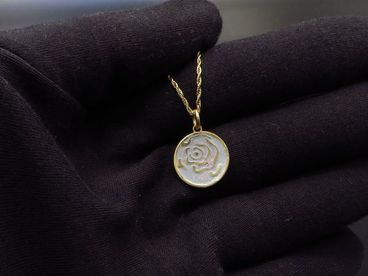 Abstract Rose pendant - Gold Vermeil - Hyperbolic studio
