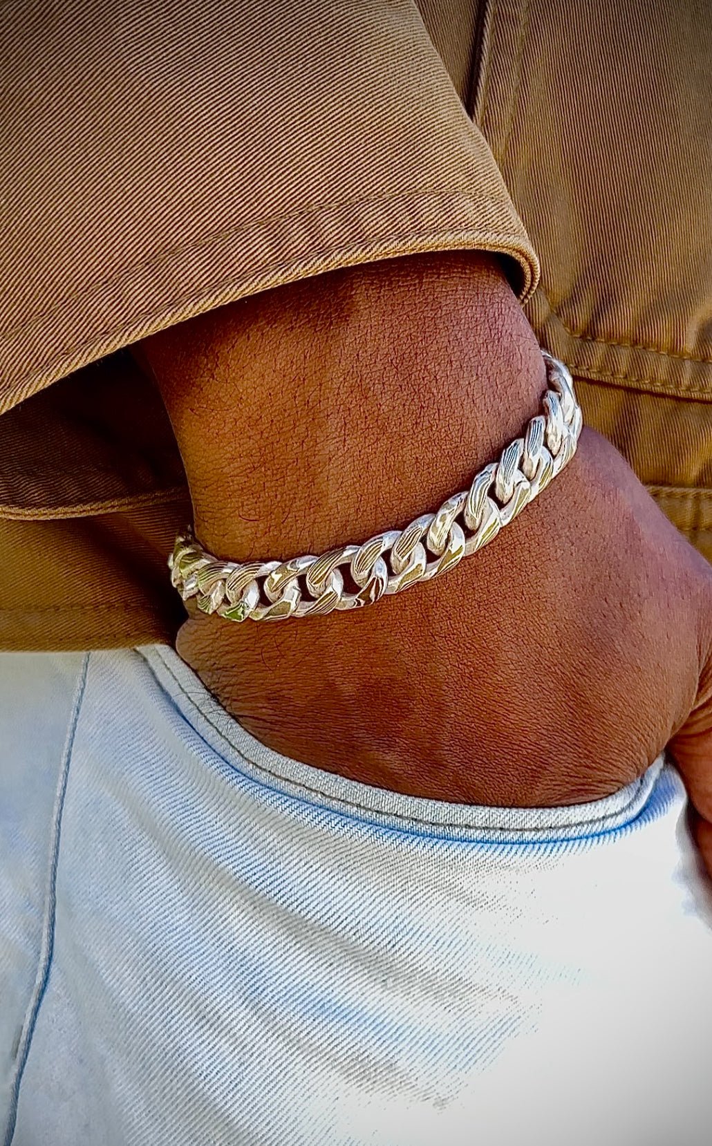 Mokume Gane Cuban link - Pre order. One of a kind cuban link - Hyperbolic studio