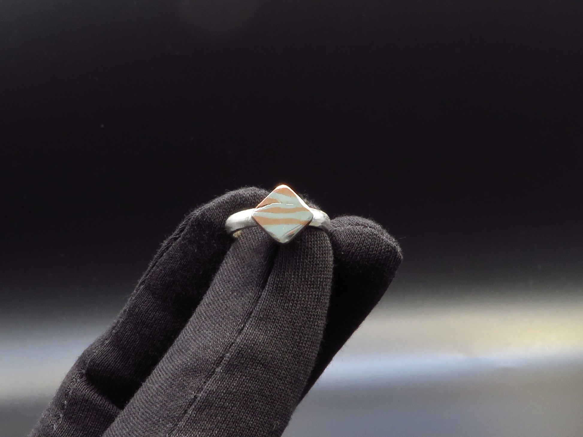 Mokume Gane ring size 6 - Hyperbolic studio