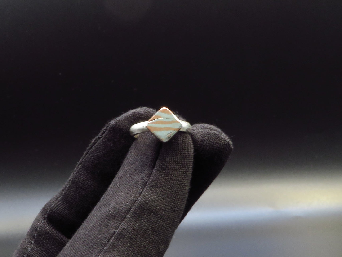 Mokume Gane ring size 6 - Hyperbolic studio