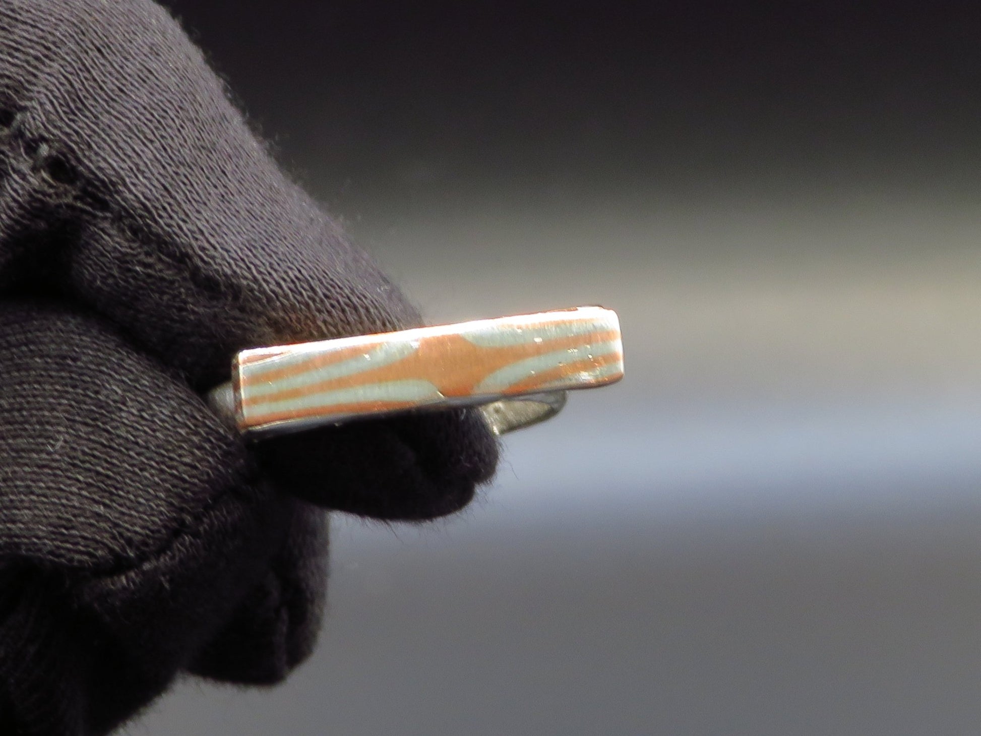 Mokume Gane ring size 7.5 - Hyperbolic studio