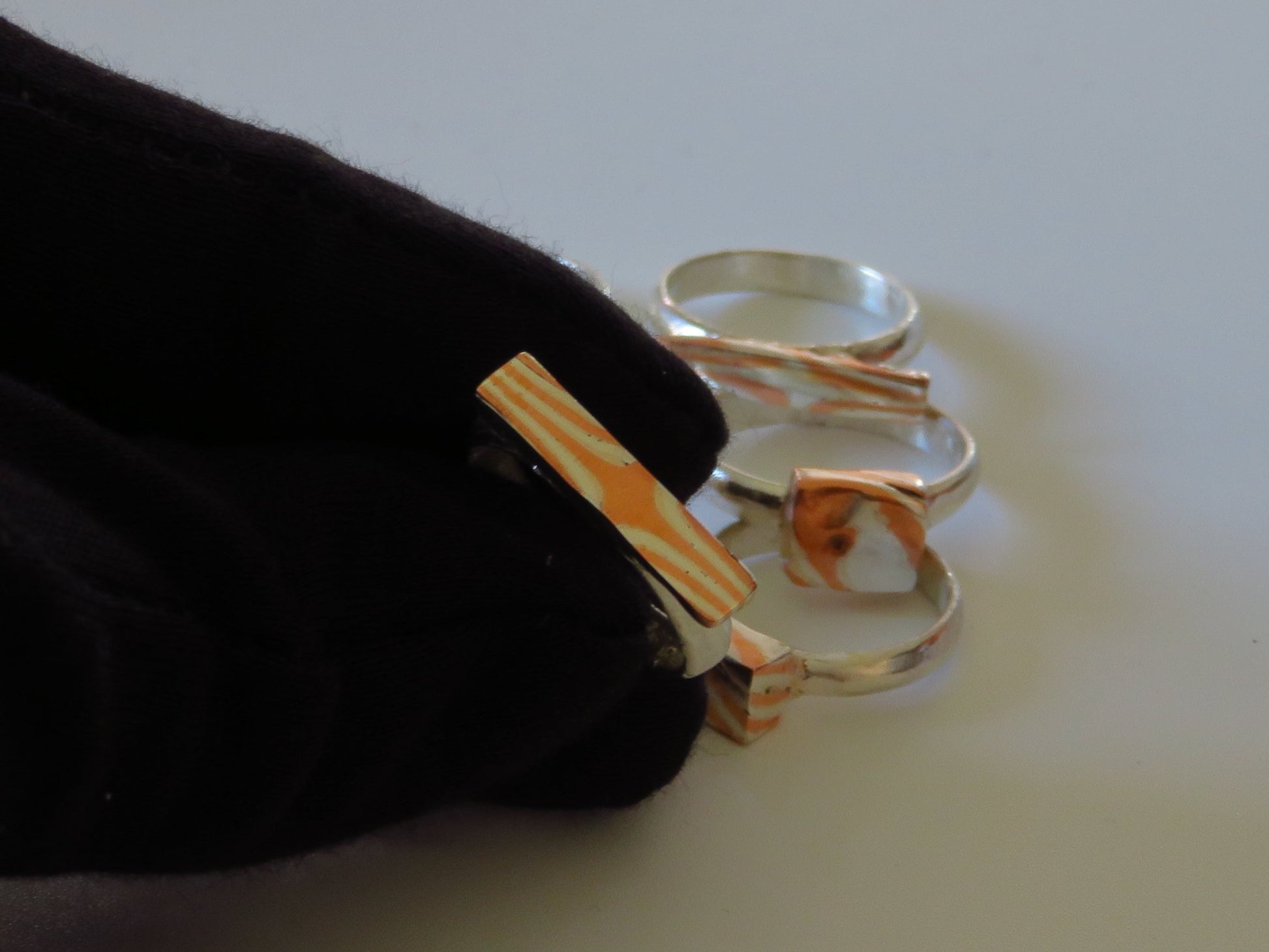 Mokume Gane ring size 7.5 - Hyperbolic studio