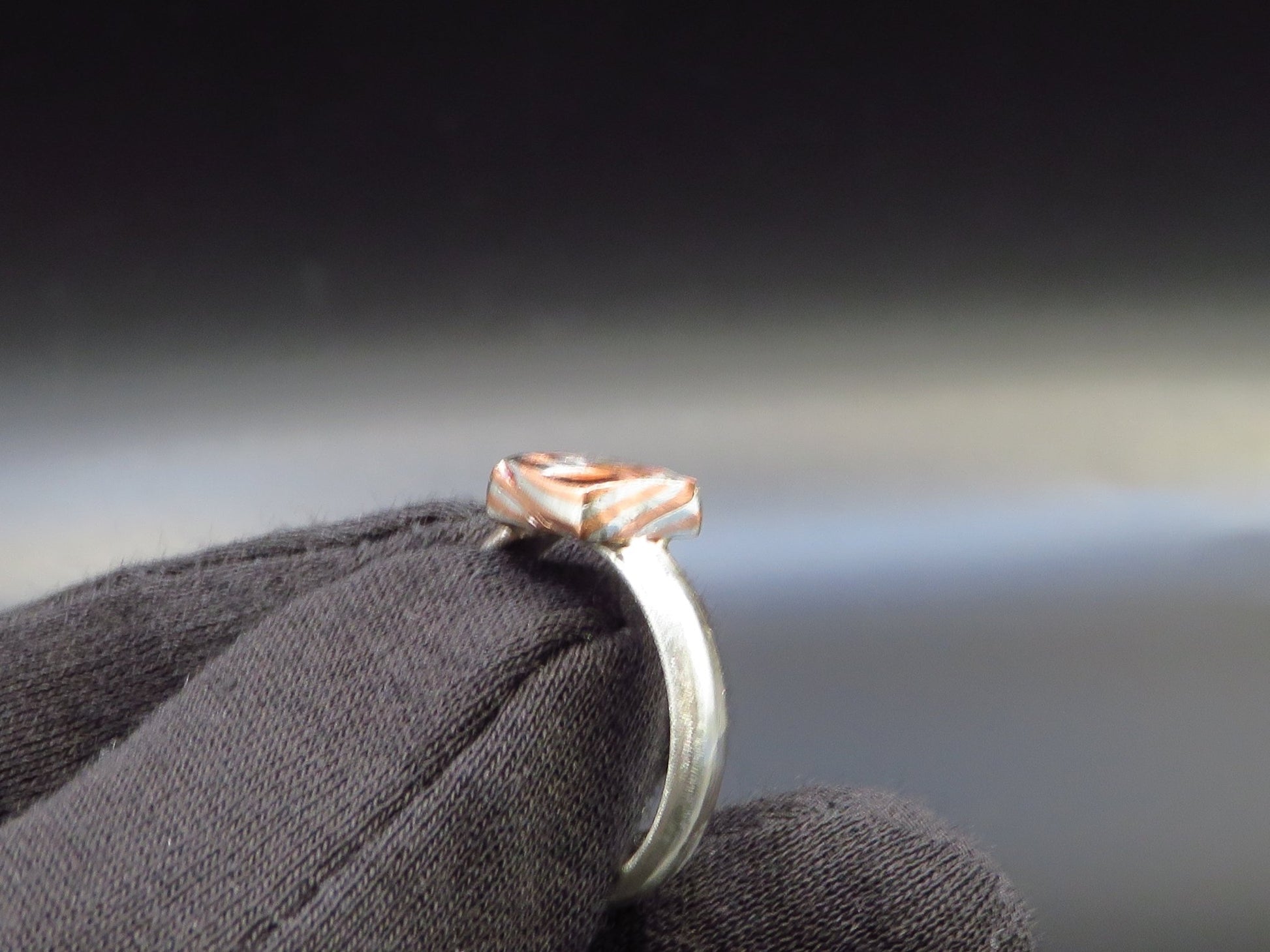 Mokume Gane ring size 8 - Hyperbolic studio