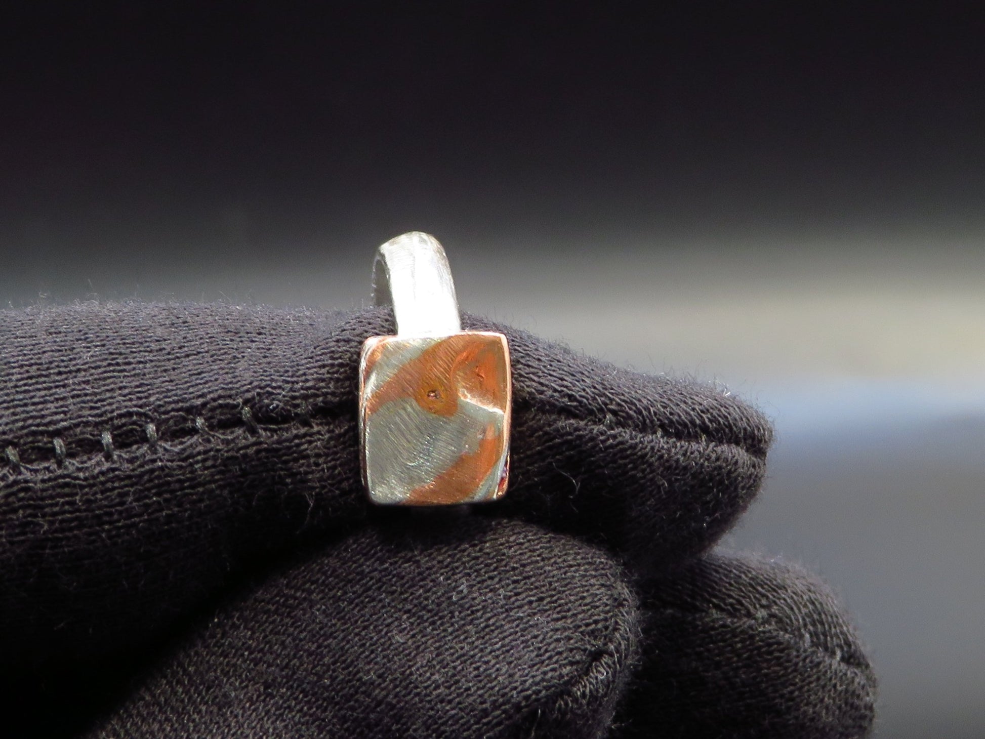 Mokume Gane ring size 8 - Hyperbolic studio