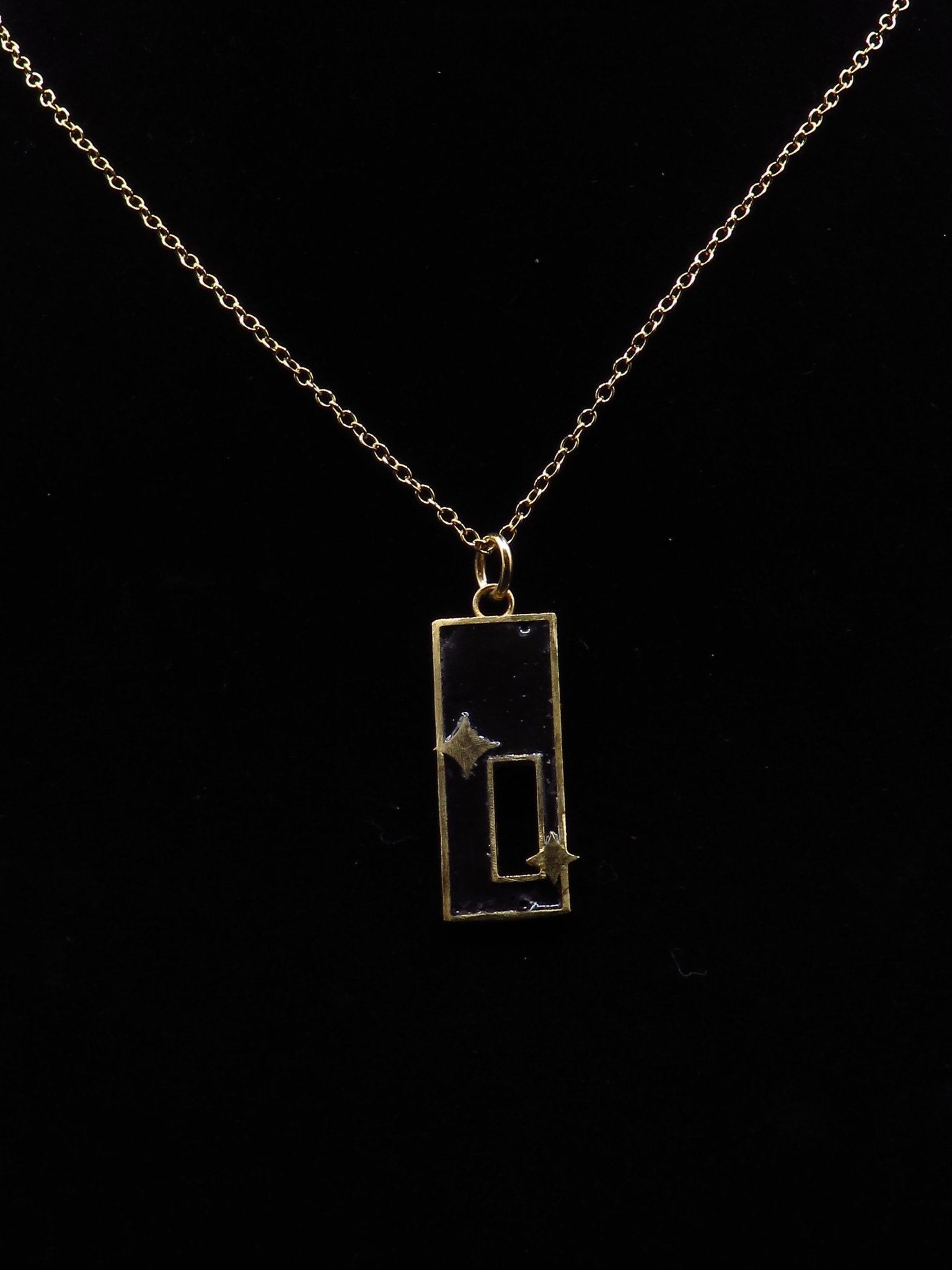 Star Enamel Pendant – A Retro Statement of Style - Gold Vermeil - Hyperbolic studio