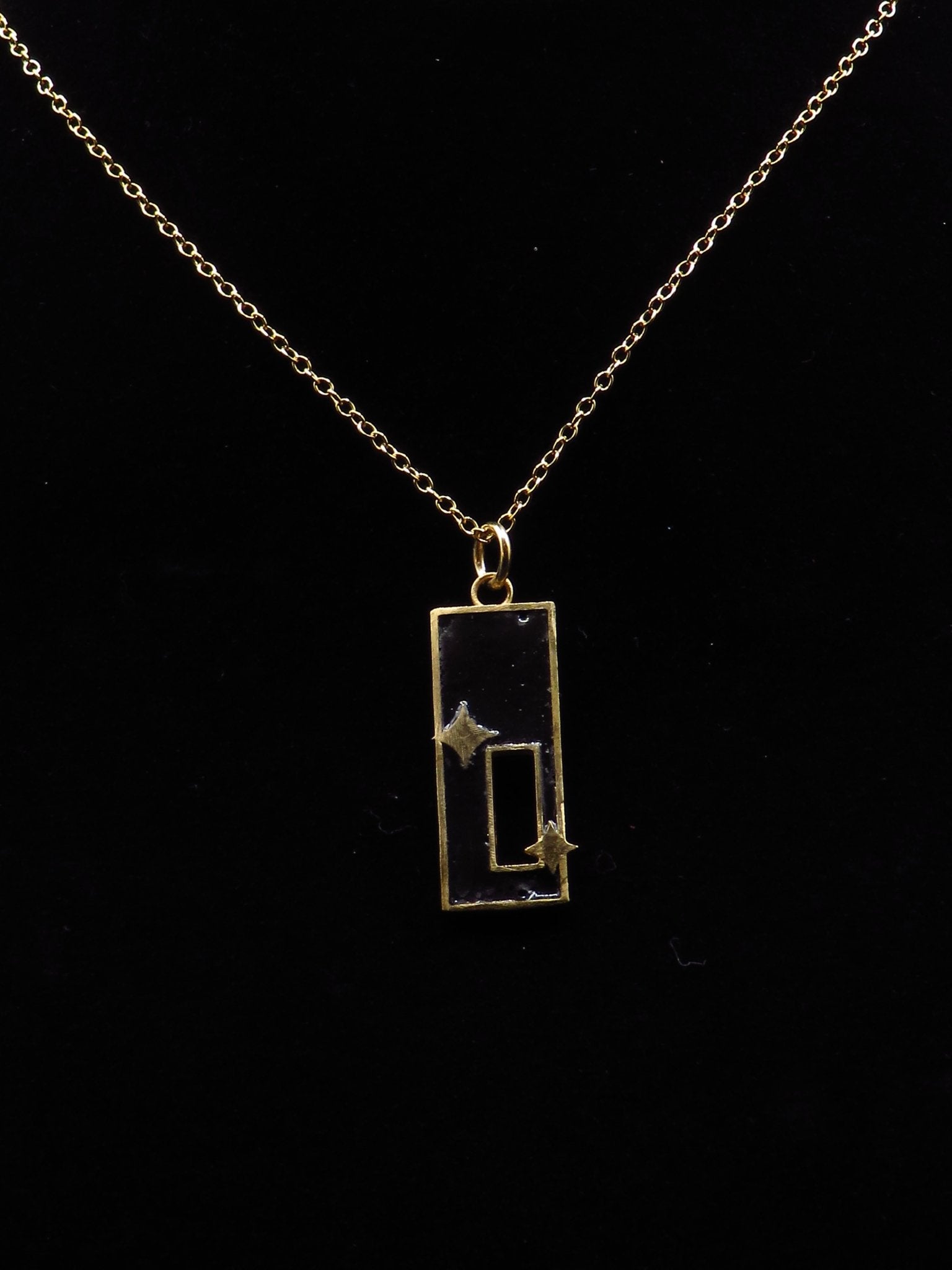Star Enamel Pendant – A Retro Statement of Style - Gold Vermeil - Hyperbolic studio