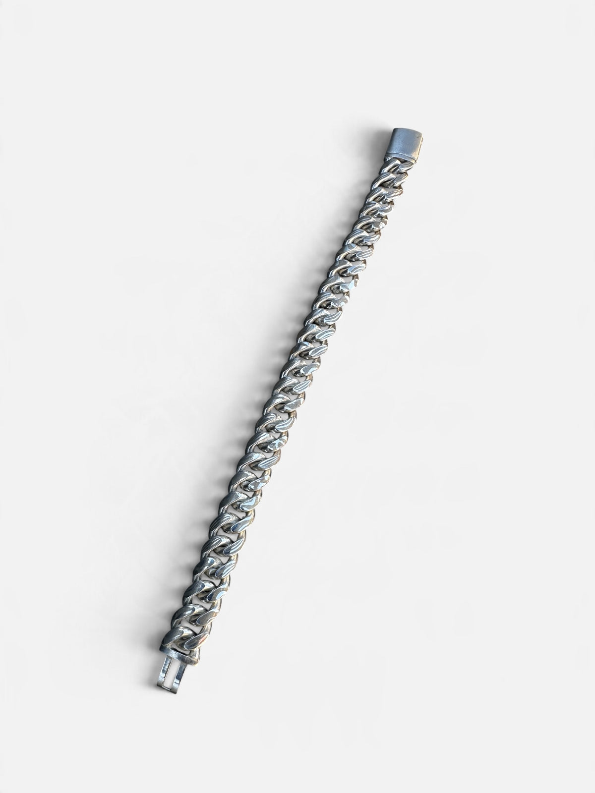 10mm Mokume Gane Cuban link bracelet. Silver-Platinum alloy/ .925 Sterling Silver (Copy)