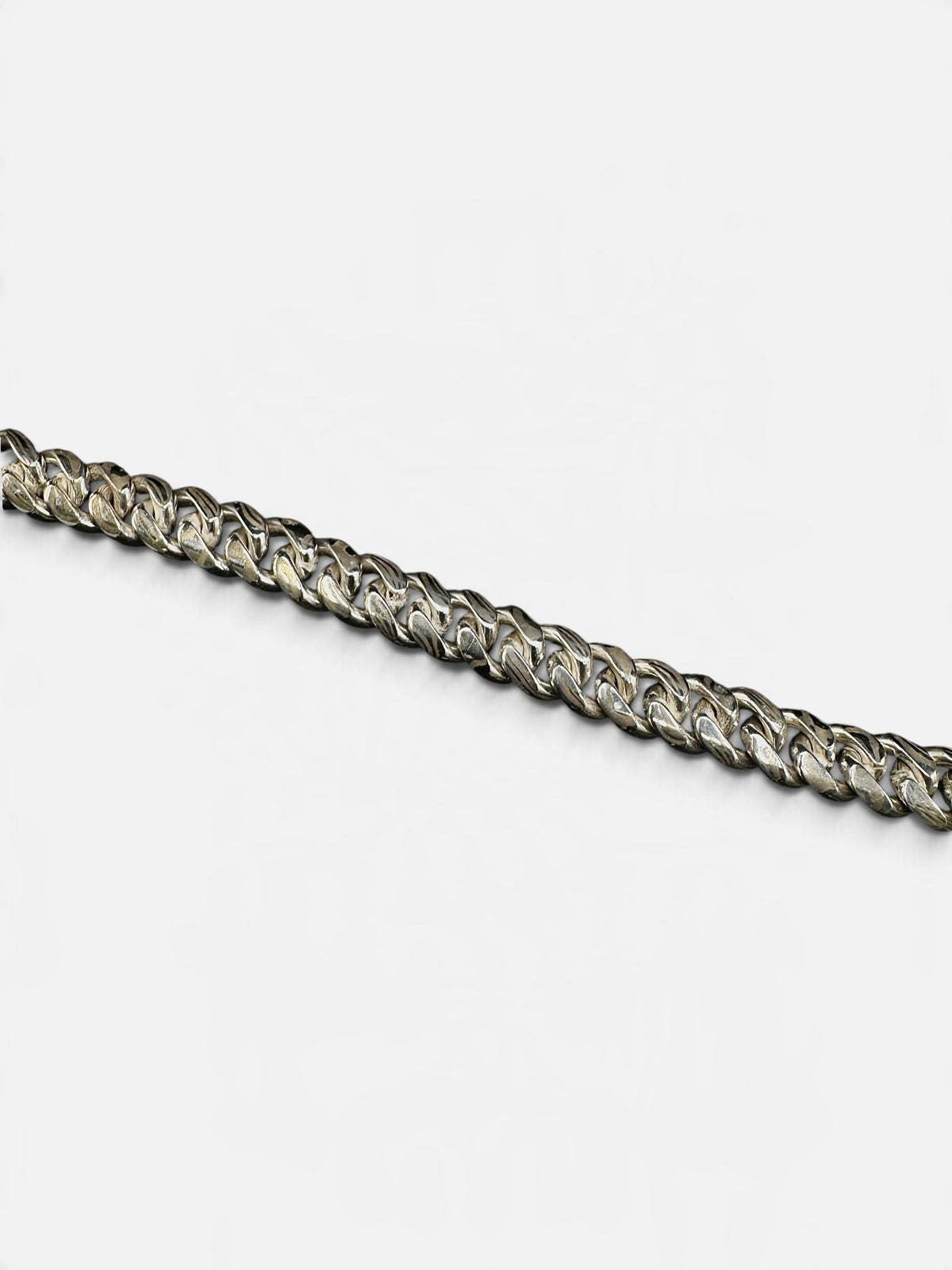 10mm Mokume Gane Cuban link bracelet. Silver-Platinum alloy/ .925 Sterling Silver (Copy)