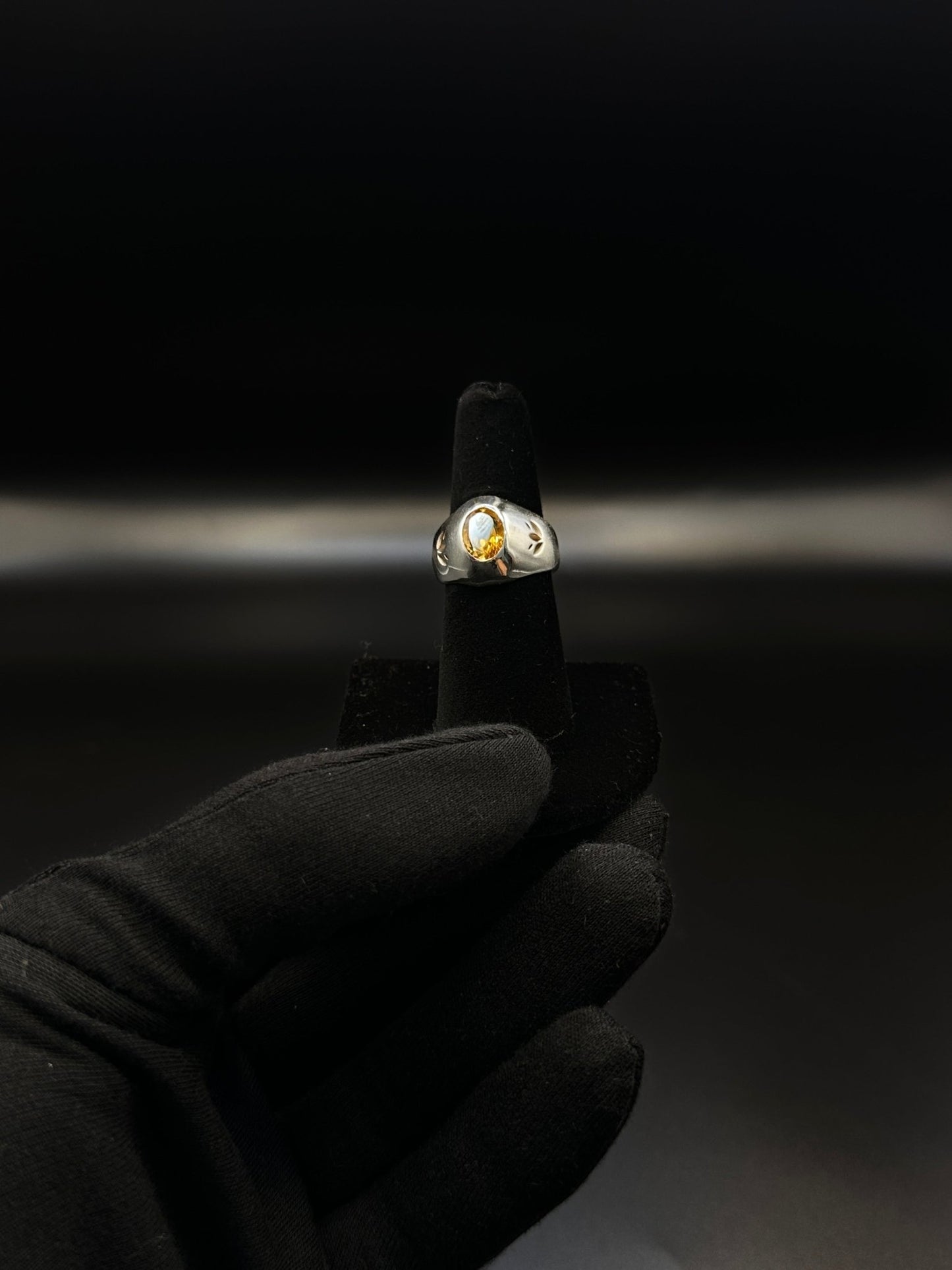 Oval Citrine ring - Vintage inspired - Hyperbolic studio
