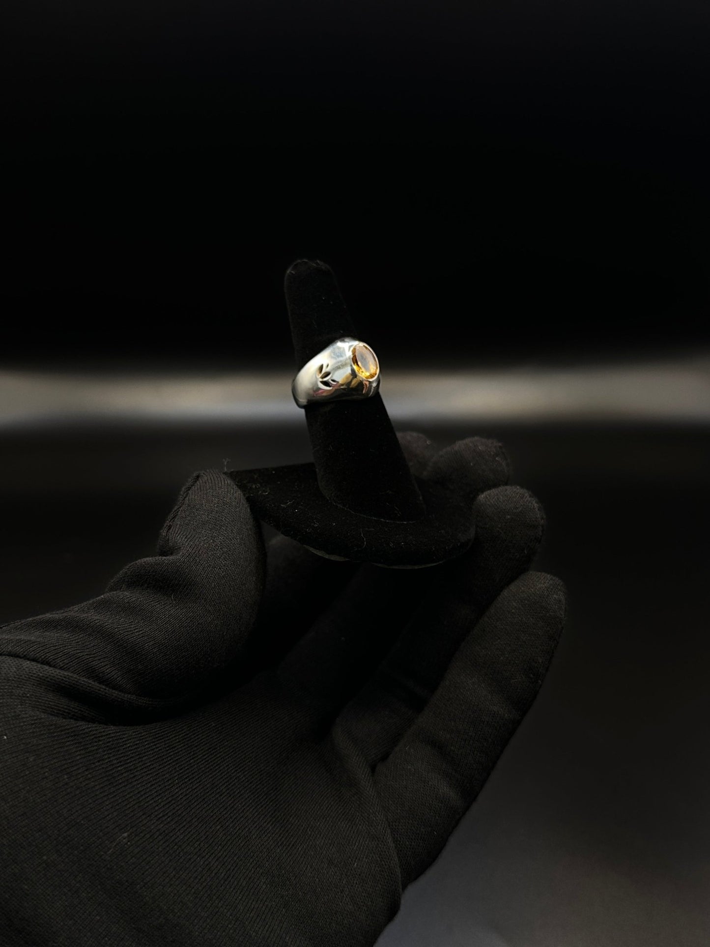 Oval Citrine ring - Vintage inspired - Hyperbolic studio